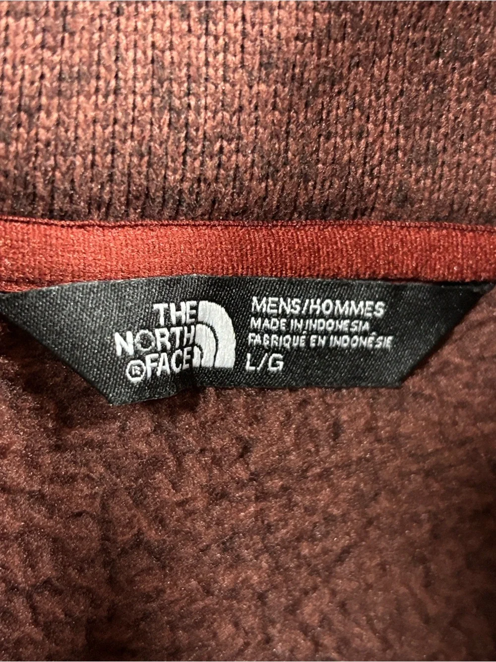 The North Face Men’s Half-Zip Fleece Pullover - heathered Brick Red L